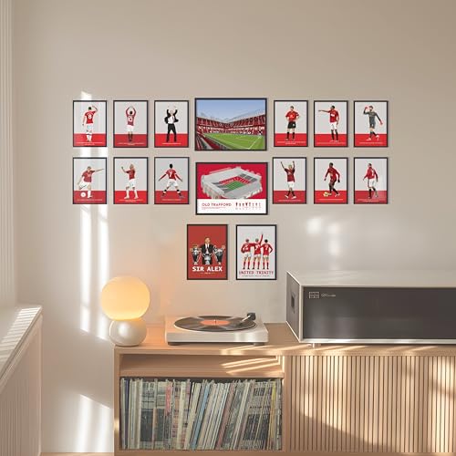 Image of QUOTE - UNQUOTE ART, Manchester United Merchandise, Sir Alex Ferguson, Manchester United Poster, 11x14 inches, Black Frame