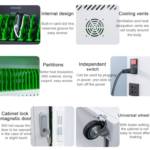 Image of Lockable Rechargeable Phone Charging Station for Offices & Conference Rooms - Fast Charging, Multi-Device Compatibility, Secure and Portable Solution