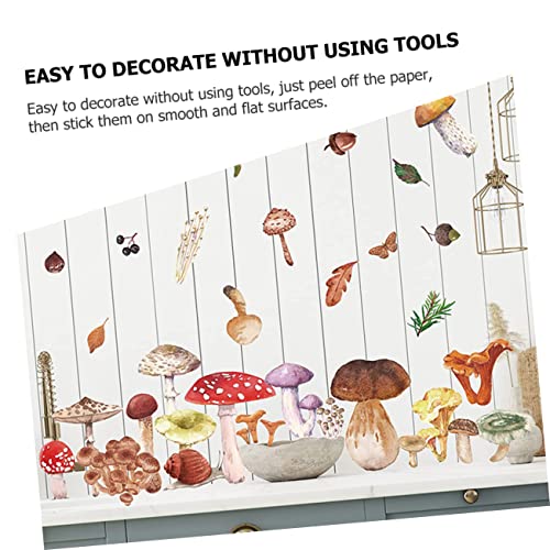 Sticker champignon Tofficu en PVC pour décoration murale - 4