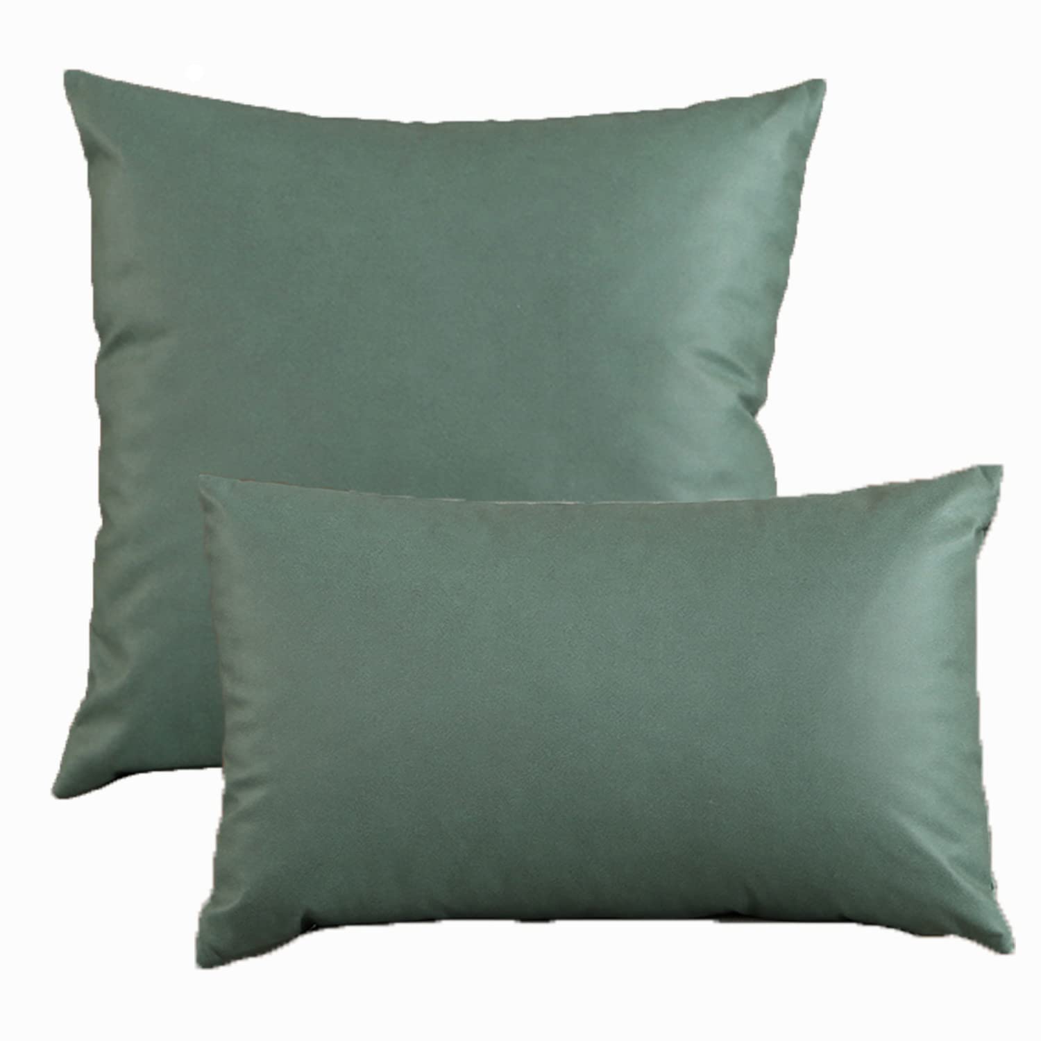 Federe Cuscini Tessuto Tecnico Copricuscini Quadrate Federe Cuscini, per Arredo Moderno Letto e Sedia (Verde Gioiello,50 * 50cm(Set di 4))