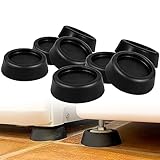 Ussuray Anti Vibration Pads for Washing Machine, Dryer, Refrigerator, Table, Sofa, Bed & Other Furniture - Black Rubber Round Pads (Set of 8)