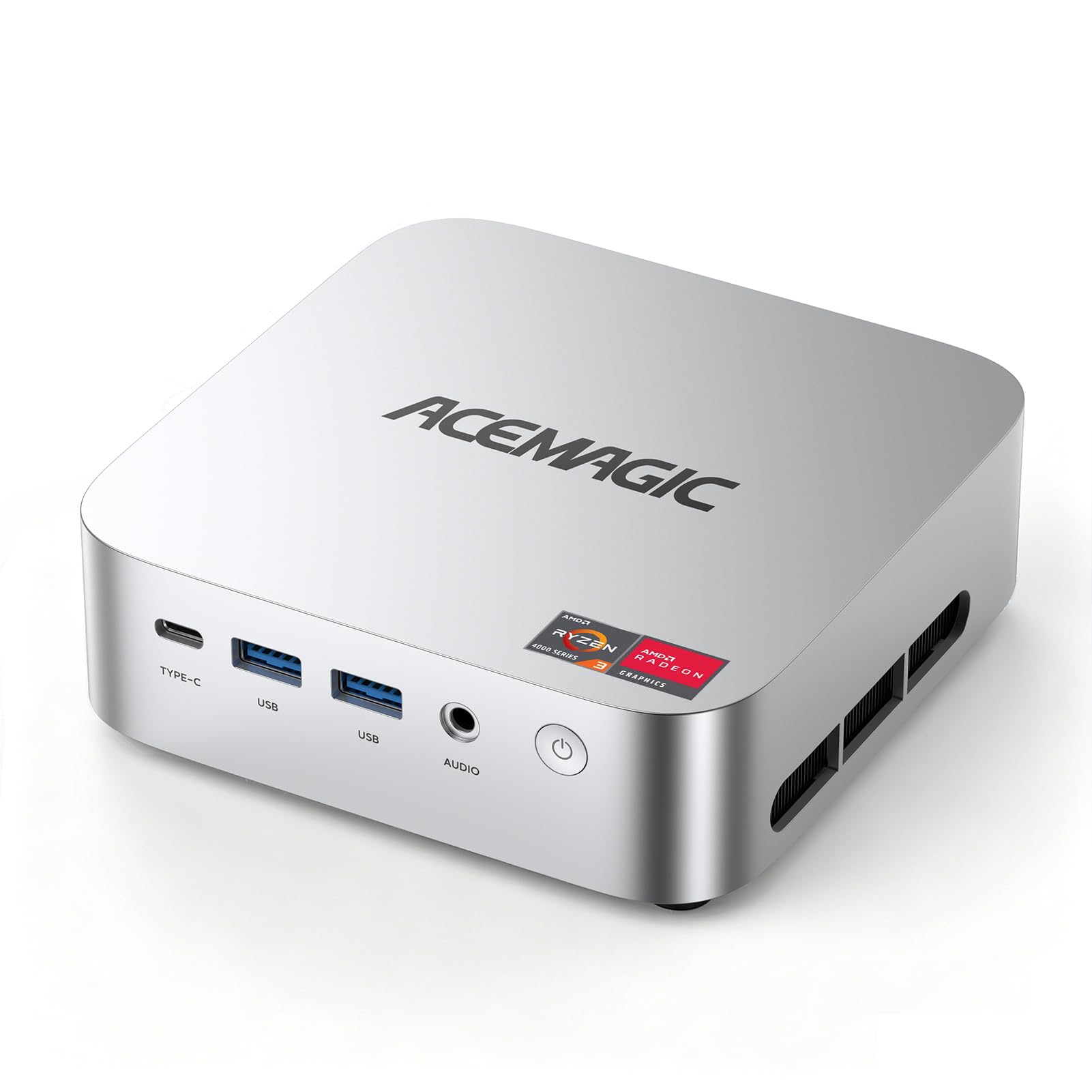 ACEMAGICIAN Mini PC, AMD 4300U (8GB RAM/256GB SSD), HDMI 2.0 + DP 1.4 4K@60Hz Doble Pantalla, WiFi 5/BT4.2, Ethernet Gigabit, Bajo Consumo para Oficina/Hogar