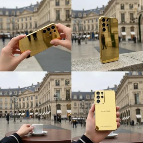 Image of MILLION CASES Iconic Legacy Gold Finish Case for Samsung Galaxy S24 Ultra, Galaxy S24 Ultra Back Cover Case(2024) - PC