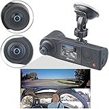 Front- und Rückansicht in einem Video • Aufnahme in flüssigem Full HD • 360°-Panorama ohne toten Winkel • Sony-CMOS-Farbsensor