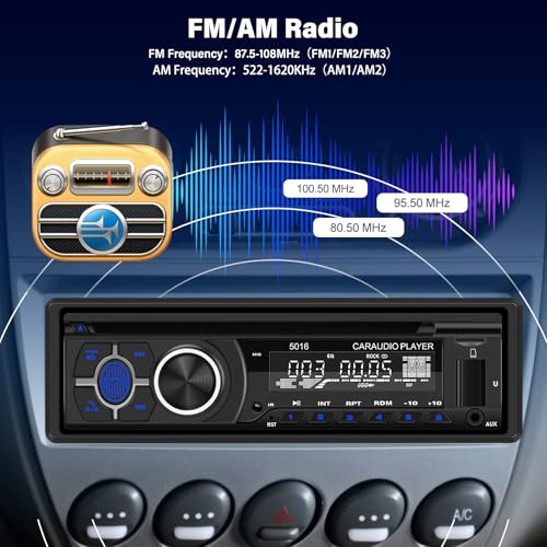 Reproductor Car Stereo UNITOPSCI Single Din CD DVD Bluetooth miniatura 3