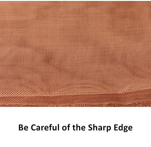 Image of Aviation Metal & Alloys Copper Screen Woven Mesh Screen 12 inch x 40 inch - 99.9% Pure Copper #40 Mesh, Aperture 0.48m Copper Mesh Cloth Fine Mesh, Dense Filter Screen Mesh