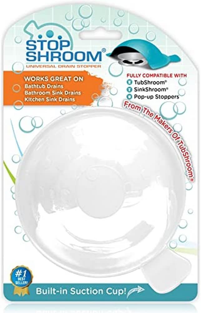 Universal White Silicone Drain Stopper with Suction Cup