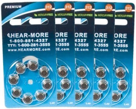 Hearing Aid Batteries- Size 312 -Ctn-40