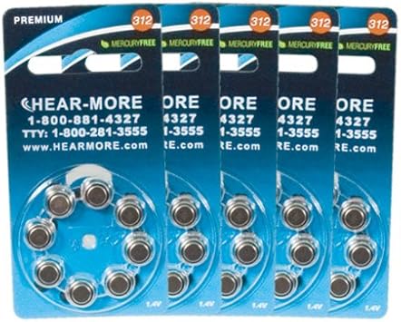 Hearing Aid Batteries- Size 312 -Ctn-40
