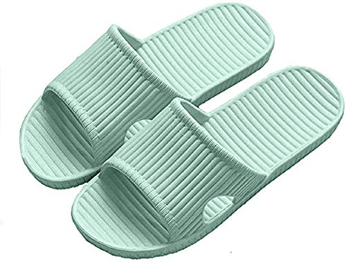 APIKA Pantofole Antiscivolo per Donna E Uomo Uso Interno Uso Esterno Suola in Schiuma Morbida di Sandalo da Bagno Scarpe da Piscina Casa Home Slide(Verde,40/41 EU)