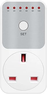 SKEIDO Electronic Wattmeter 10Hr Timer Switch Socket Plug Intelligent Countdown Time Setting Switch Timer Socket Smart Controller- UK plug