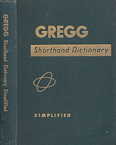 GREGG SHORTHAND DICTIONARY SIMPLIFIED A Diction... B0000CHVOG Book Cover
