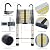 IKAYVOTO Telescoping Ladder 16.5 FT | Aluminum Lightweight Extension Ladder with Stable Hooks | Heavy Duty 330lbs Max Capacity Multi-Purpose Telescopic Collapsible Ladder for Home, RV or Outdoor Work