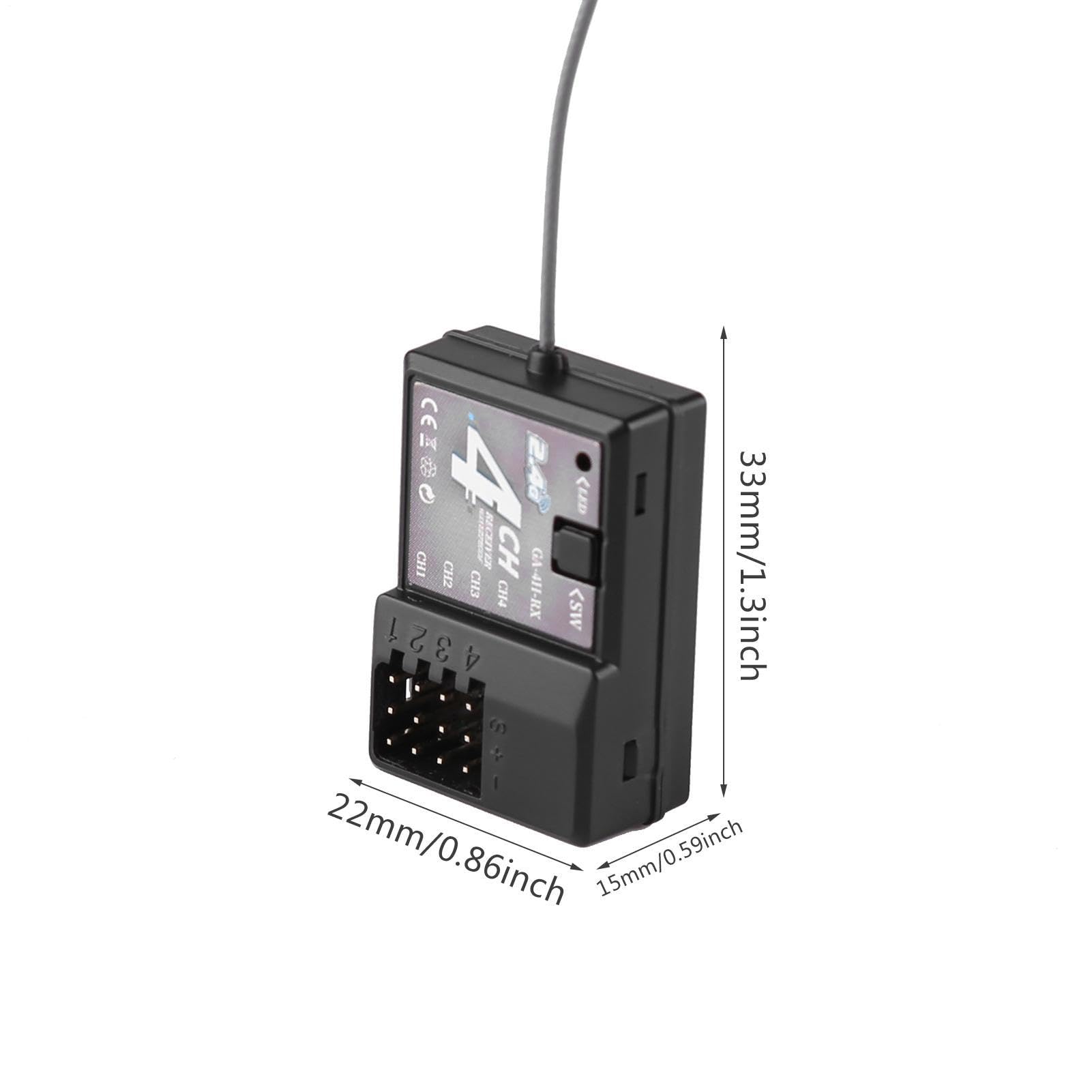 Kit émetteur-récepteur RC – Système de Commande Radio 2,4 G, unité de Signal étanche, Performances de portée Stables | Configuration de la télécommande pour Le Fonctionnement du Bateau de Voiture RC,