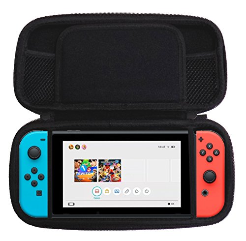 Android - Nuwa Funda Negra Antigolpe Para Switch + Estuches Para juegos y Tarjetas