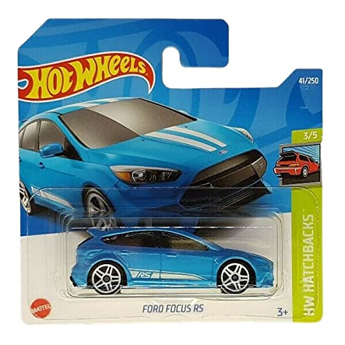 Hot Wheels - Ford Focus RS - HW Hatchbacks 3/5 - HCV28 - Short Card - blau - Mattel 2022 Hot Wheels - Ford Focus RS - HW Hatchbacks 3/5 - HCV28 - Short Card - blau - Mattel 2022
