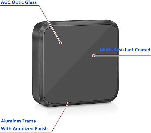 Miniatura 4 de MRC ND4 - Filtro para GoPro Hero 5 Black, Hero 6 Black, Hero 7 Black, AGC Optics Glass, 18 capas de revestimiento multiresistente, filtro de