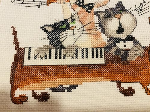 Image of RIOLIS - Dachshund Blues 1495, Dogs Cross Stitch Kits 7,87 inch x7,87, Counted Cross Stitch Kits, Counted Cross Stitch Kits for Beginners & Advanced, Cross Stitching Kits for Adults, Dog Embroidery Kit