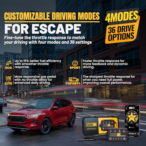 Image of PEDAL COMMANDER for Ford Escape 2011-2026 Throttle Response Controller - Anti-Theft, 4 Driving Modes, App Control, Throttle Controller Performance Upgrade, Escape Accessories