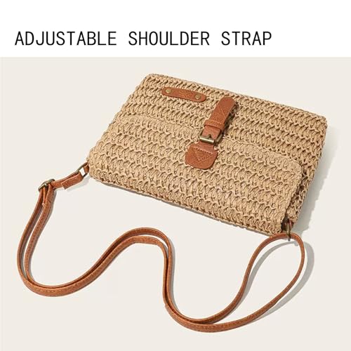Straw Beach Bag Woven Straw Messenger Summer Purse Crossbody Shoulder Bag Vacation Clutch Tote Handbag Small Purses For Women2