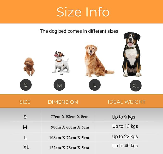 Crescent Textile Memory Foam Dog Bed Cushion Orthopaedic Soft Flat Pet Bed Cushion Mat Waterproof with Washable & Removable Zipped Cover Gifts for Dog (Medium (90 x 60 x 5cm), Black) - Image 6