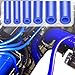 Shineyoo Silicone Vacuum Hose Kit, Vibrant Blue Tubings 6PCS 10FT + Matching Connectors 12 Sizes 128PCS + Spring Clamp 6 Sizes 24PCS, 1/8