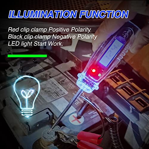 Boak Automotive Test Light,3-60V Dc Bidirectional Voltage Circuit Tester With Voltage Display&Illumination,Fuse Tester With Voltmeter,Voltage Tester Electric Test Pen,Continuity Test. #TOP2