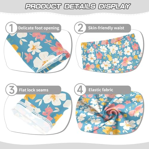 KLL Ditsy Floral Toddler Girls Cotton Pants Comfortable High Waisted Activewear Sports3