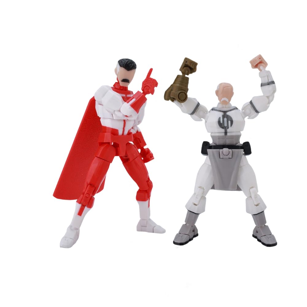 Jiumaocleu 2PCS Mark Grayson Action Figure 3D Printed Anime Mark Grayson Articulated Figure Movable Joint Decoration Display Gifts 13,5CM — image 1