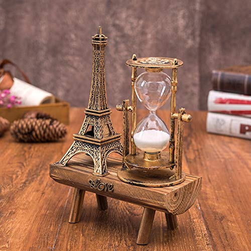 Kreative Retro Tower Holz Sanduhr Dekorationen Ornamente Paris Sandglas Eiffelturm