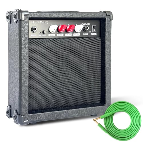 LUCKWBQ Electric Guitar Amp 20 Watt Amplifier Portable Amp with Headphone Input Gain Powe Including...