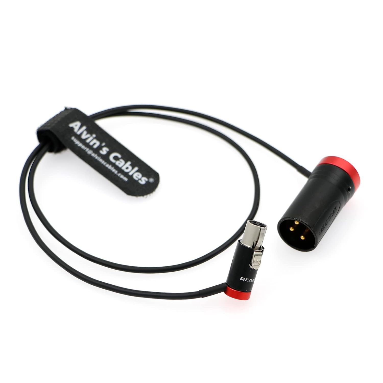 Alvin's Cables Low Profile TA3F to XLR 3 Pin Male Audio Cable for Lectrosonics SRC Receivers to Sound Devices 60cm|24inches Red