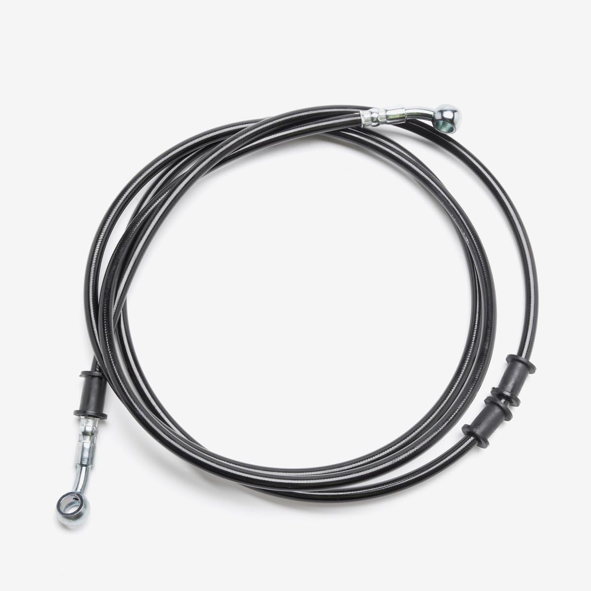 Cmpo Black Rear Brake Hose Compatible With Lexmoto Ap1 Euro 5 Cl125t-V2-E5/Apollo 125 Euro 5 Cl125t-E5, Compatible With Taro Alex One Cl125t/Alex V2 Cl125t-V2