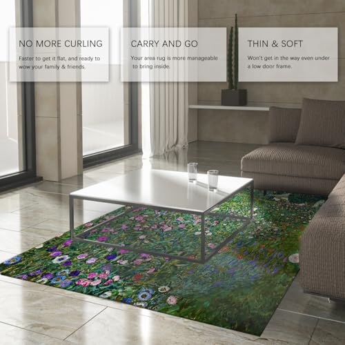 Tapis de salon bohème antidérapant résistant aux taches - 5