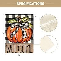 AVOIN colorlife Fall Thanksgiving Pumpkin Welcome Garden Flag 12x18 Inch — image 5