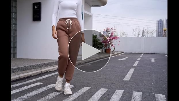 YLDBWDX Fuzzy Pants for Women - Fleece Lined Joggers