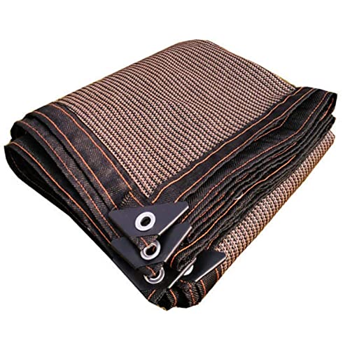 NIANXINN Red de Sombra para Exteriores,Malla Anti-UV 90%,Solar Paño de Ocultación,Toldo Vela HDPE Marrón, Anti-Âge,para Invernadero/Balcón/Patio/Techo/Cochera (3x4m/9.8x13ft)