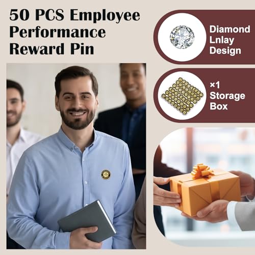 Image of Ferreve 50 /20 Pcs Year of Service Pins Employee Excellence Award Lapel Pin Performance Recognition Reward Anniversary