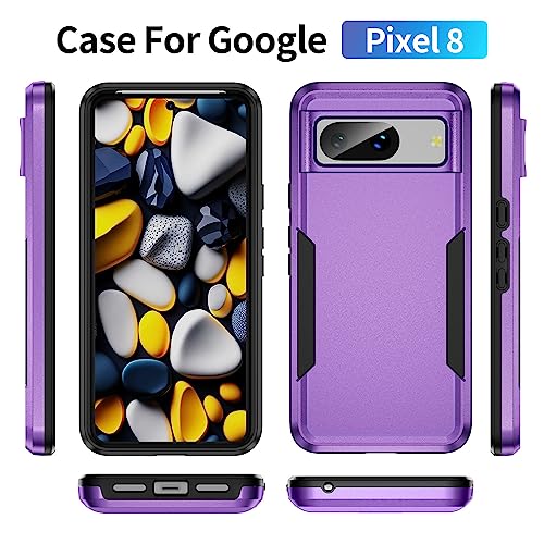 Coque Pixel 8 robuste violette protection haut de gamme - 2