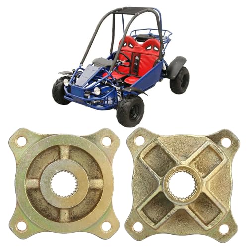 Aramox Moyeu de Roue d'Essieu Arrière, 24 Dents, 4 Goujons, 25 mm de Diamètre, Compatible avec Go Kart ATV Quad 125 150 200