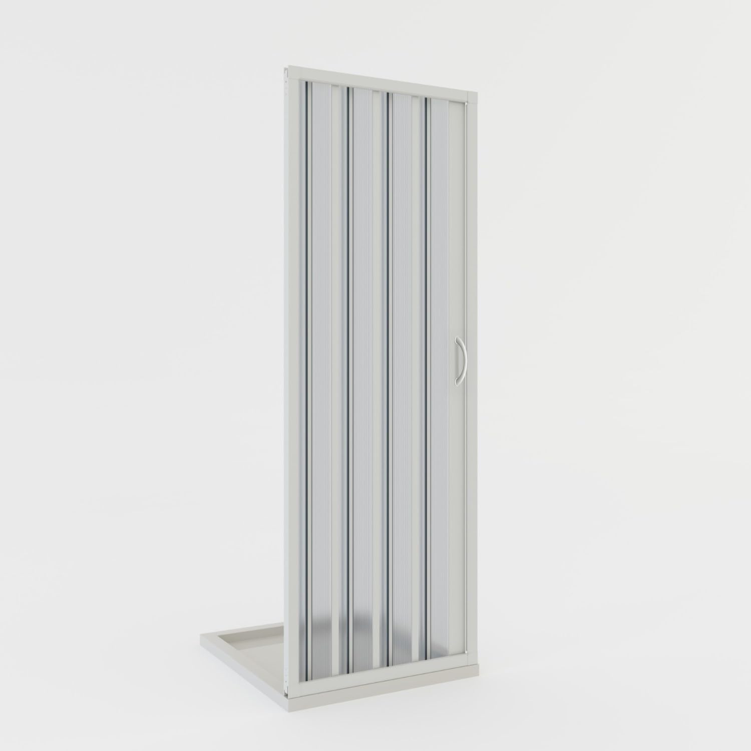 Porta doccia a soffietto in PVC 110 cm H 185 mod. Giglio con apertura laterale