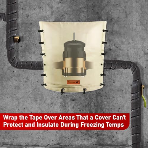 Image of 5 Inch Pipe Insulation Tape - Weather Resistant Water Pipe Wrap Tape - Outdoor Water Pipe Insulation Wrap, Insulation Tape for Water Pipes, Pipe Wrap Insulation, Foam Pipe Insulation (5 in x 11 ft)