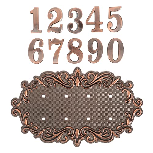 Homoyoyo 2sets Vintage House Number Plaque Reflective Material for Mailbox Door Numbers Outdoor Address Sign for Home Office and Villa