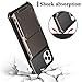 SAMONPOW Credit Card Holder Case for iPhone 11 Pro Max Case with 4 Card Holder Hard PC Soft Hybrid Rubber Anti Scratch Shockproof Heavy Duty Cover for iPhone 11 Pro Max 6.5 inch Gun Color