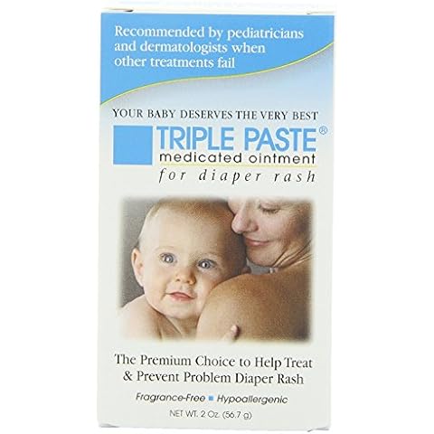 Triple Paste Triple Paste Medicated Ointment for Diaper Rash, 2-Ounce (Pack of 2) Cover