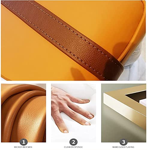 Canapé confortable en cuir orange pour sublimer votre chambre