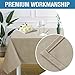 H.VERSAILTEX Linen Textured Table Cloths 60 x 120 Inch Premium Solid Tablecloth Spill-Proof Waterproof Table Cover for Dining Buffet Feature Extra Soft and Thick Fabric Wrinkle Free, Taupe