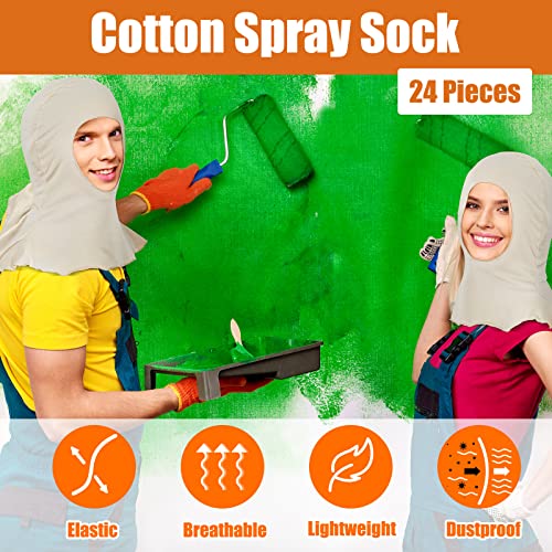 Image of Hercicy Spray Socks Painters Mask Hair Sock Unisex Adult Head Covering Painting Soft Cotton Stretch Hood Mask for Paint