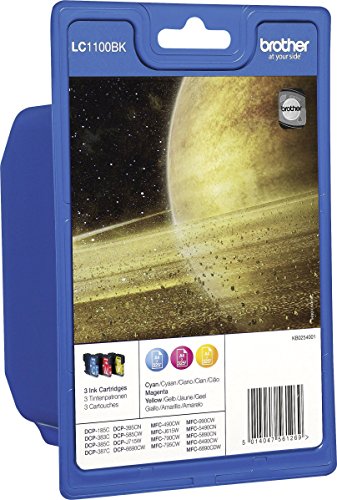 Preisvergleich Produktbild Brother BROTHER LC1100RBWBPDR Rainbowpack cyan magenta gelb