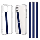 TEAMOLA Silicone Phone Grip Strap - Navy 210 Phone Hand Strap Holder with Loop for Cell Phones, iPhone Grip, Finger Holder & Back of Phone Grips, Secure Anti-Slip Grip(3 Packs)